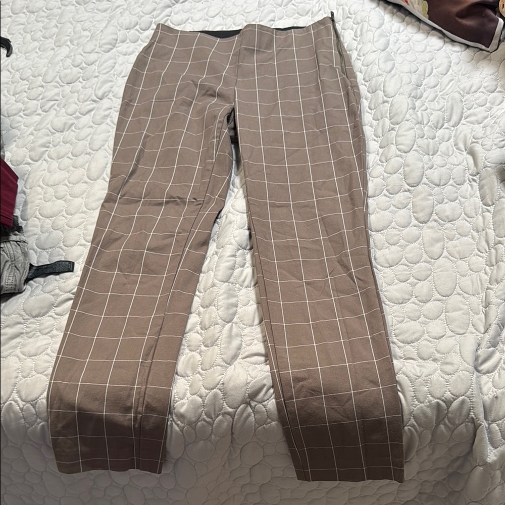 Women’s Brown Checkered Pants